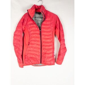 Mammut Hooded Puffer Jacket Womens XS Red Full Zip Outdoor Winter Logo
